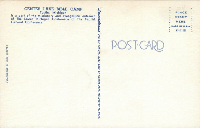 Center Lake Bible Camp - Vintage Postcard (newer photo)